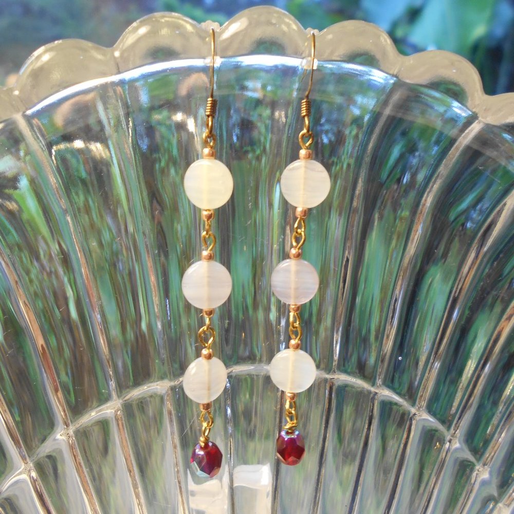 earrings glass beaded